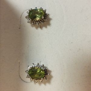 Peridot stone earrings